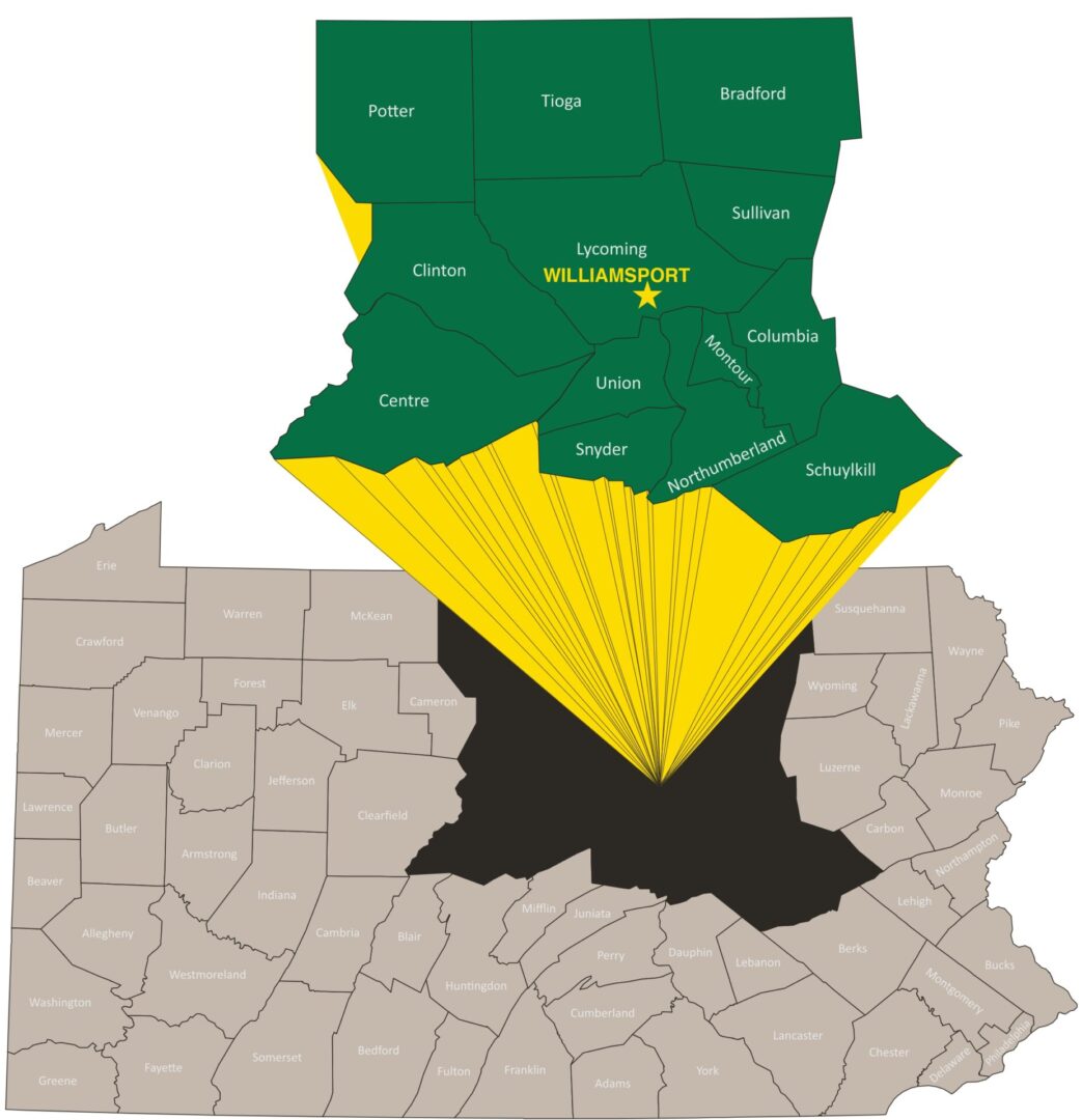 PA County Map 2023